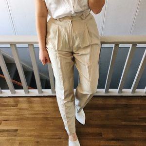 silk + linen trousers